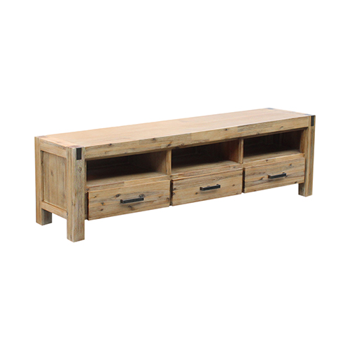 Nowra 3 Drawers TV Cabinet In Solid Acacia Timber In Multiple Colour